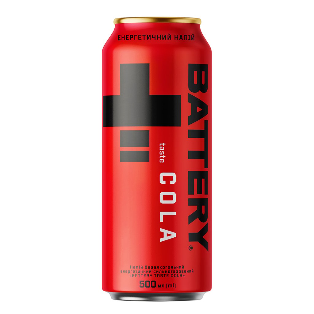 Battery Taste Cola, 0.5л, банка