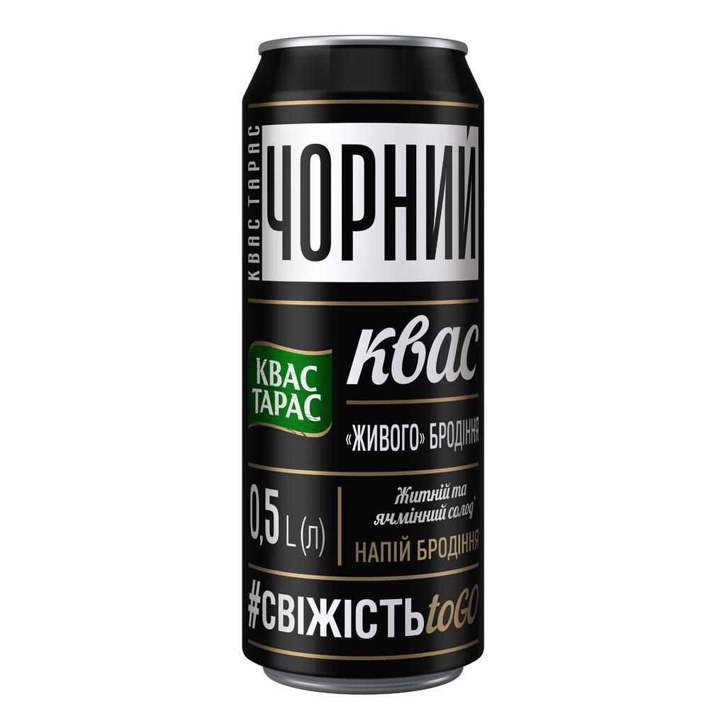 Квас Тарас Чорний, банка, 0.5л
