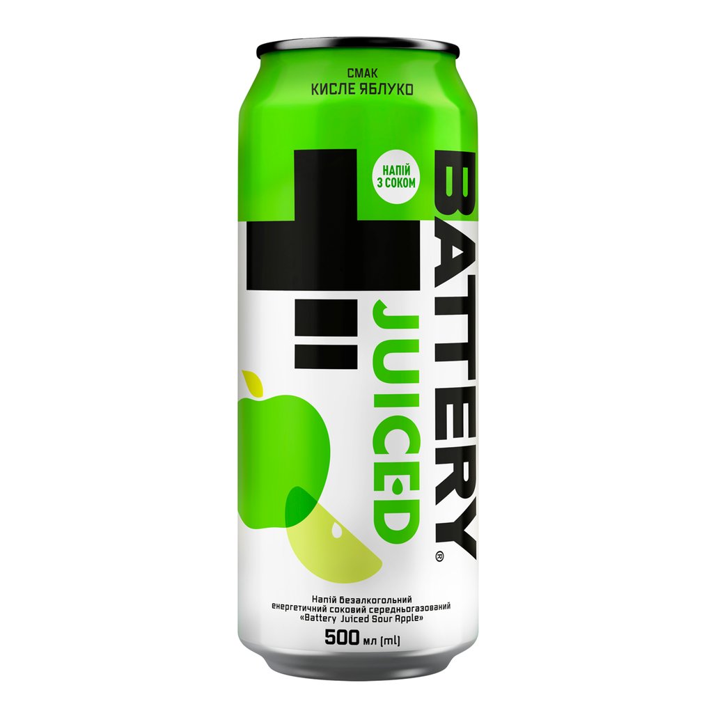 Battery Juiced Sour Apple, 0.5л, банка
