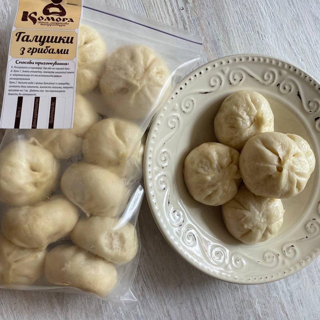 Галушки з грибами 400