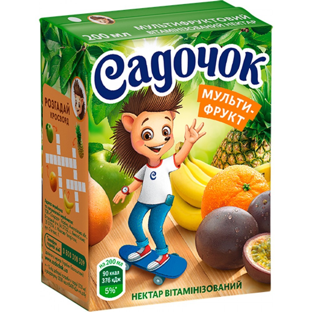 Сік мультифруктовий нектар Садочок (0.2 л)