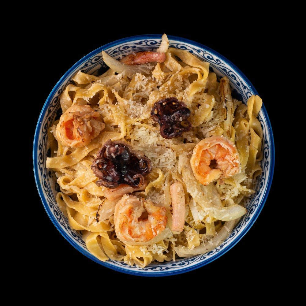 Паста Фетучіні з морепродуктами