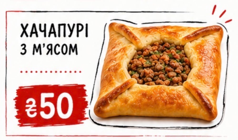 Хачапурі з м’ясом