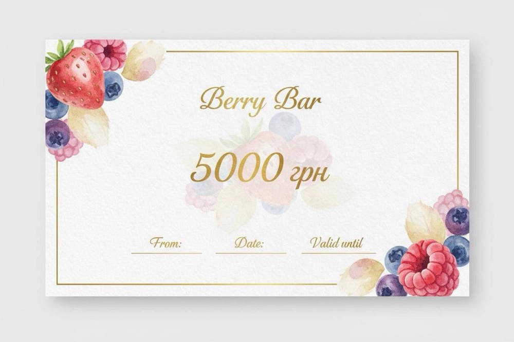 Сертифікат на 5000грн