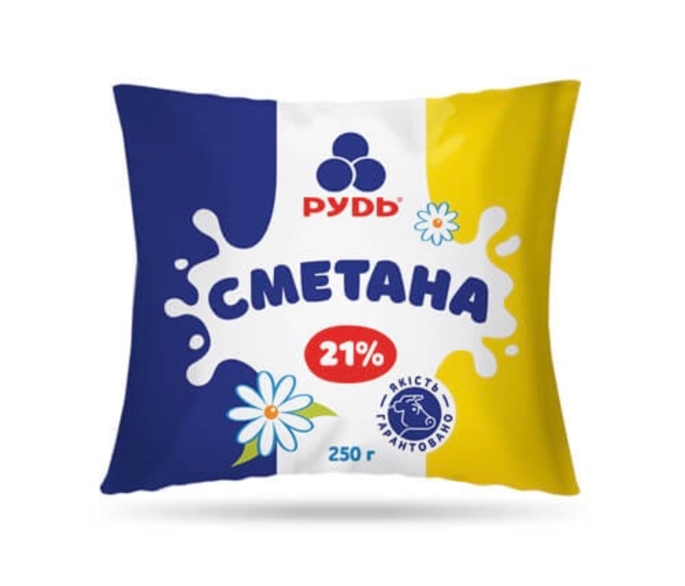 Сметана 21% 250 гр ТМ РУДЬ