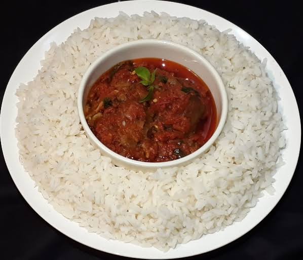 White rice with beef