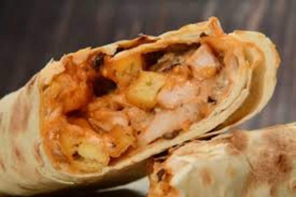 Шаурма з куркою, печерицями гриль, та ананасом