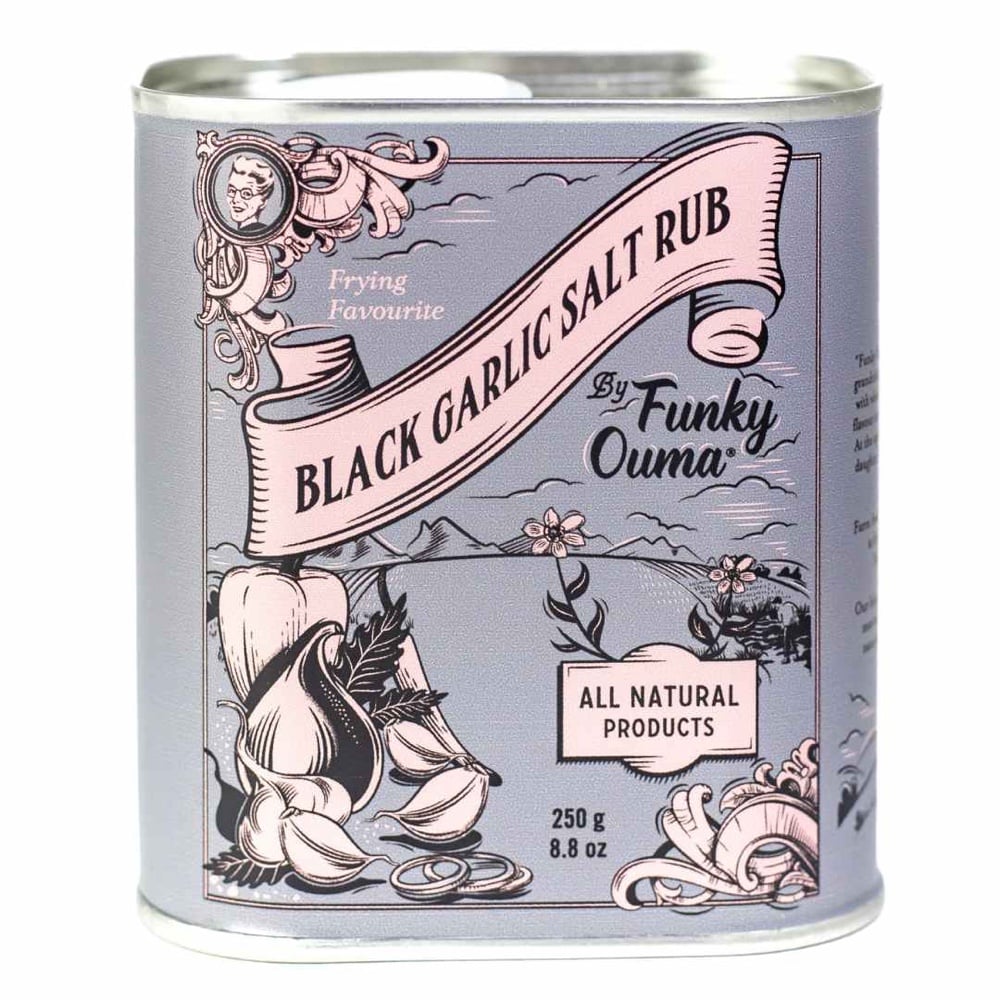 BLACK GARLIC SALT RUB 250G
