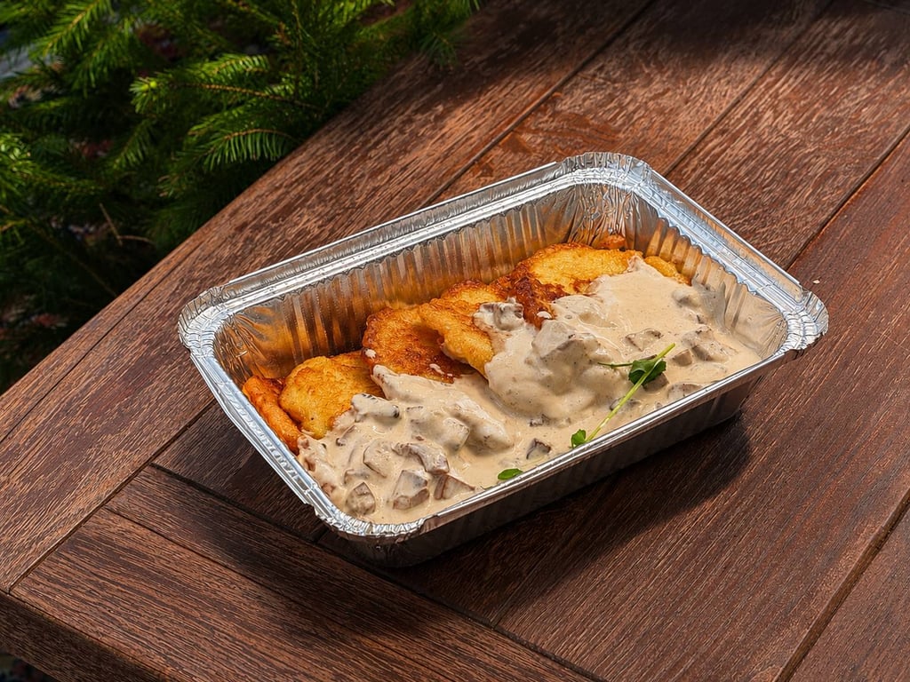 Деруни з лісовими грибами
