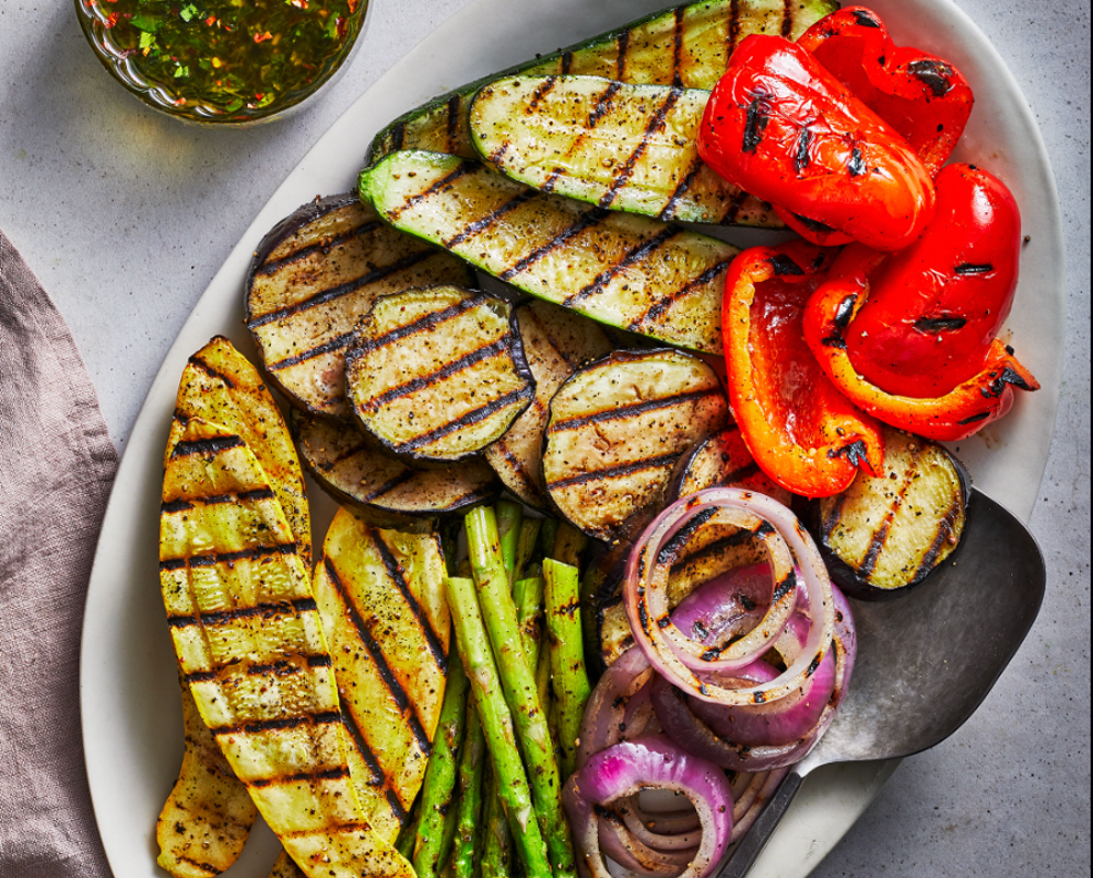 Grilled vegetables-ბოსტნეული შემწვარი მაყალზე