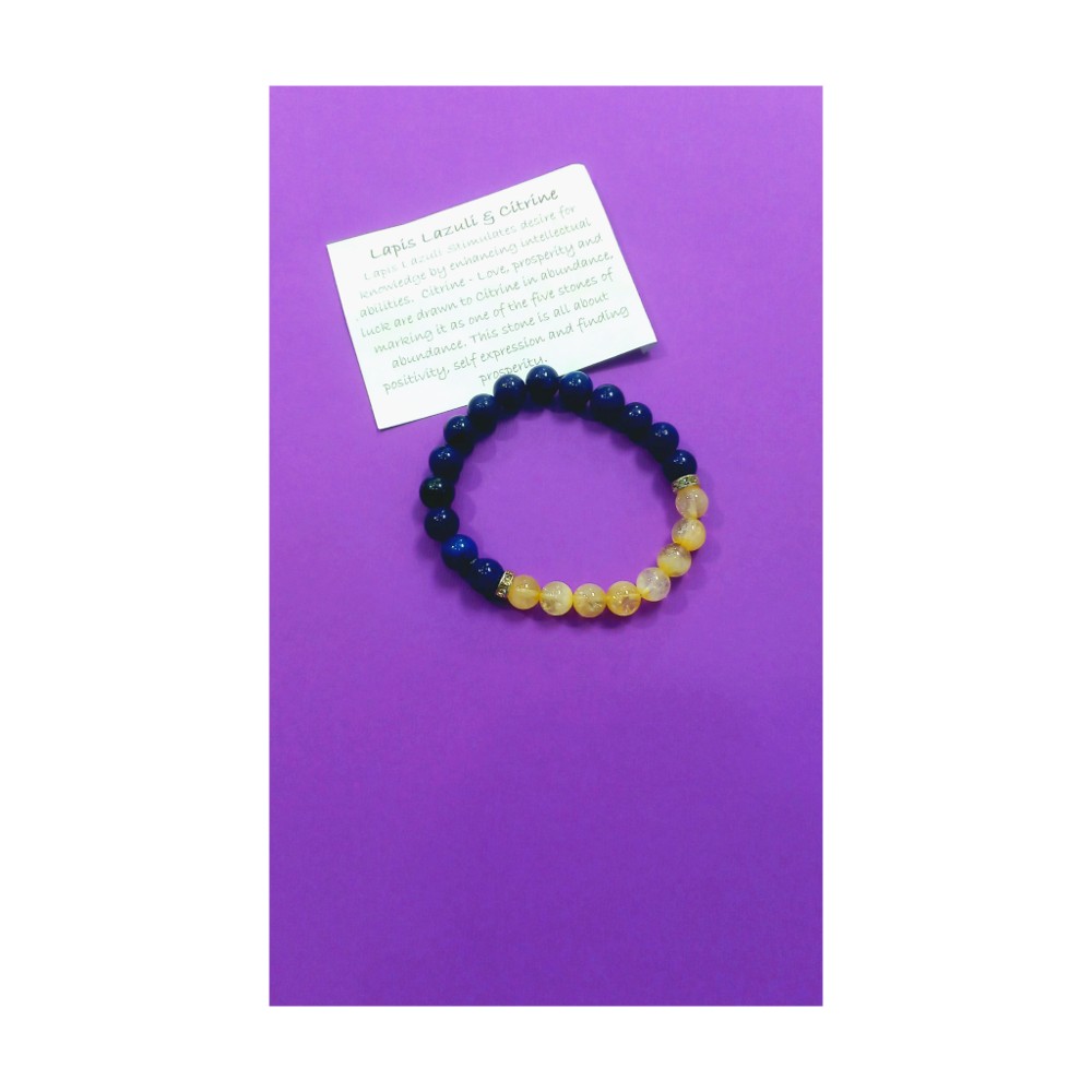 Lapis lazuli and citrine