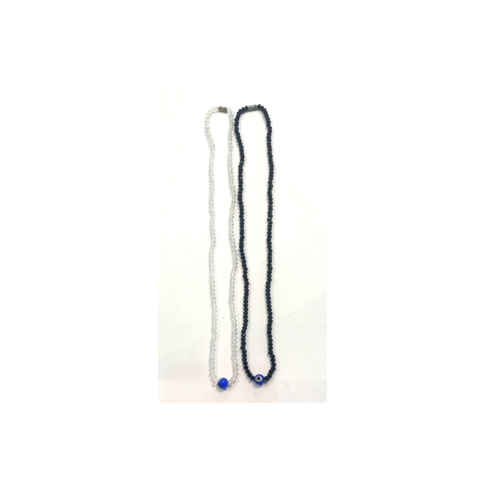 Beaded evil eye necklace