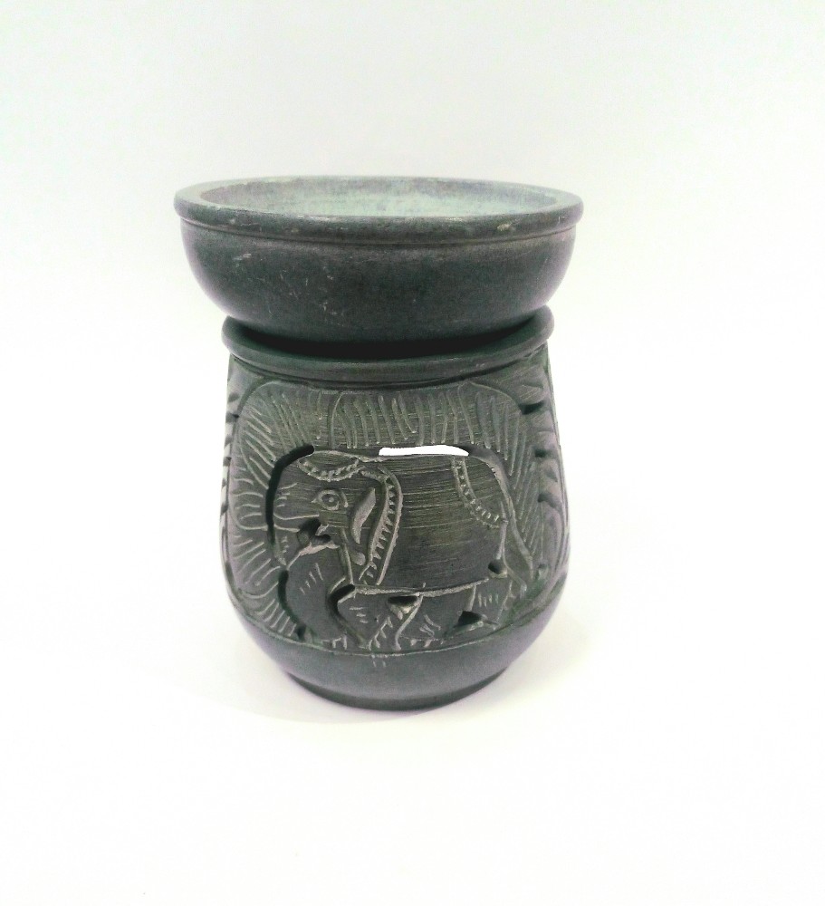 Soapstone burner - elephant