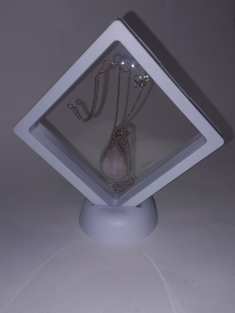 Kunzite Sterling Silver Pendant & Chain