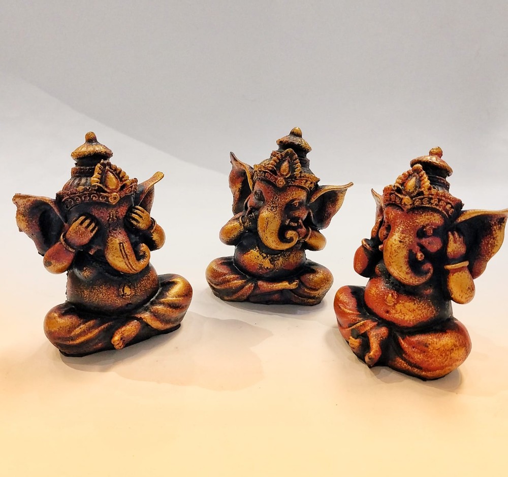Ganesha no evil set set (red)