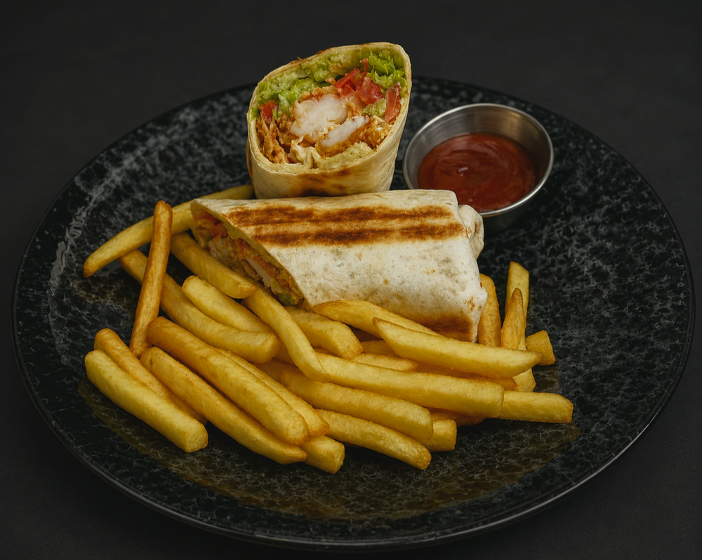 Донер з креветками темпура🍤🌯