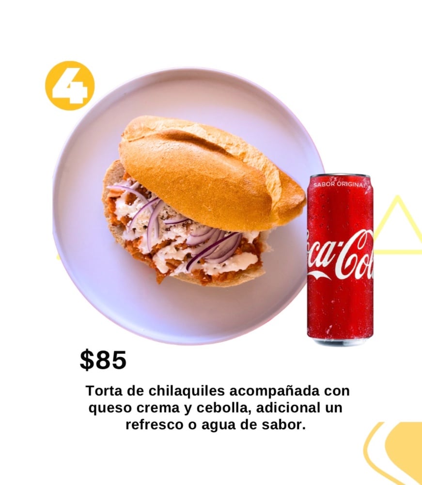 Combo 4 / Torta de Chila + Coca (llevar)