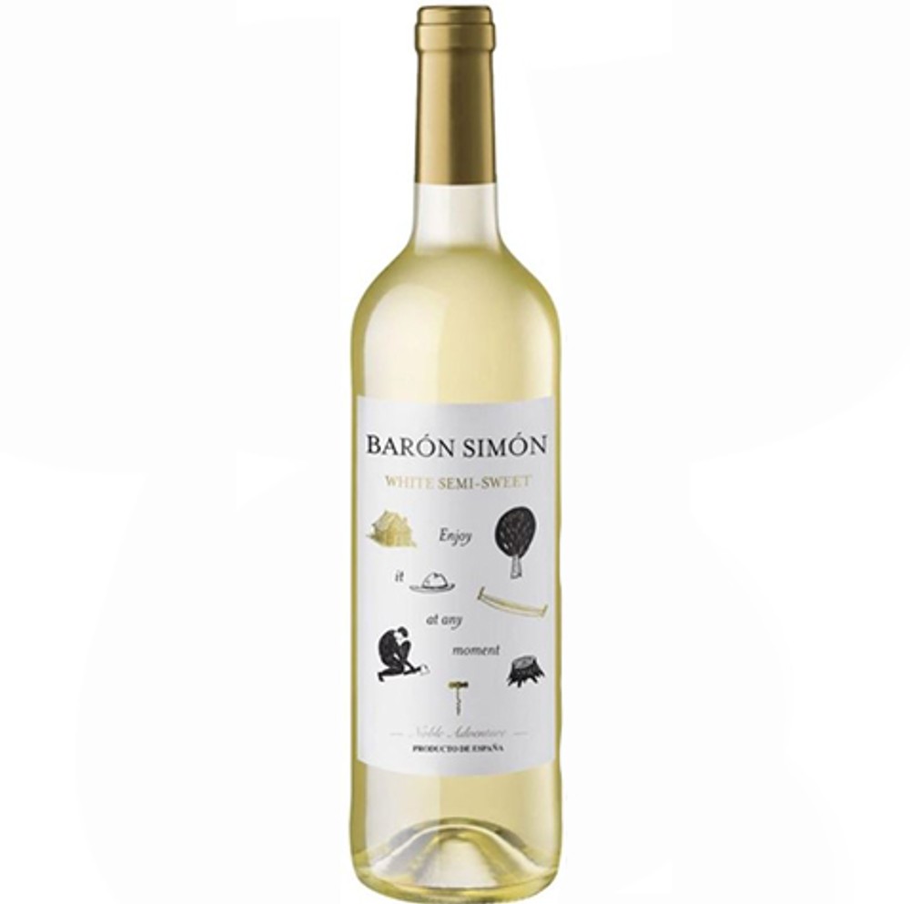 Вино Іспанія біле напівсолодке Baron Simon White Semi-Sweet 0,75 л