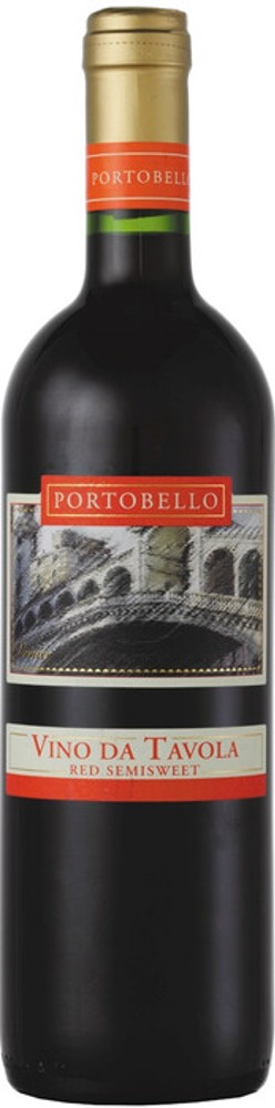 Вино Італія черв н/сол Portobello Semi sweet red 0,75 л