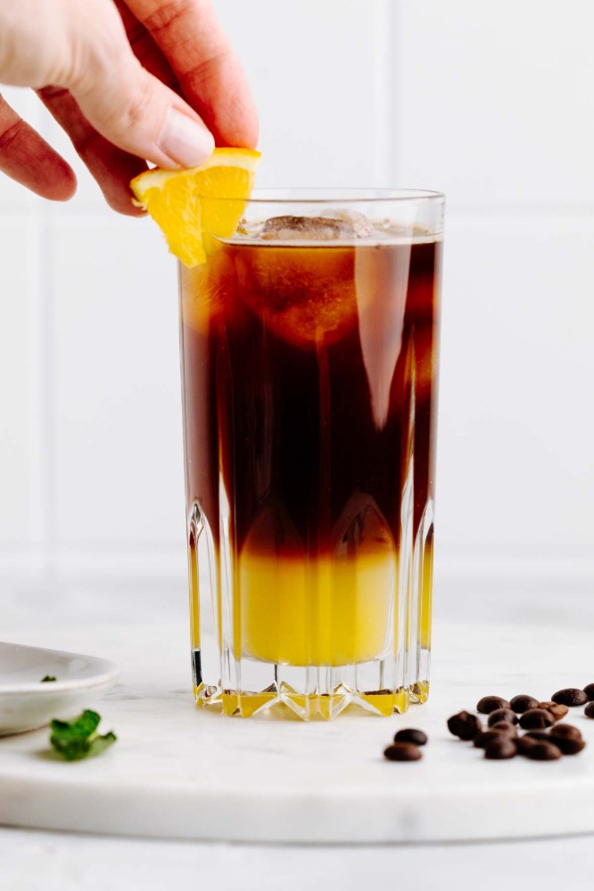 Bumble coffee with orange juice