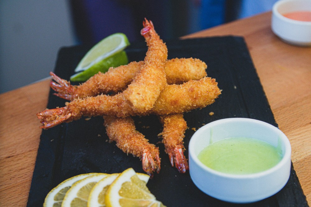Shrimps in tempura