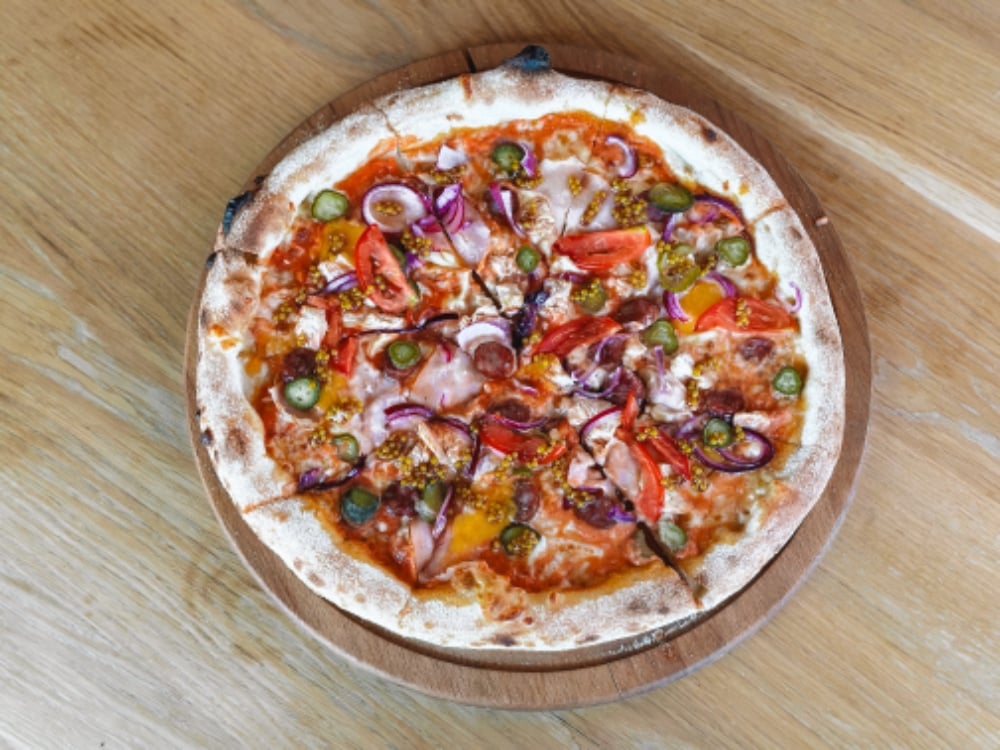 Pizza "Road to Dijon" М’ясна з діжонською гірчицею