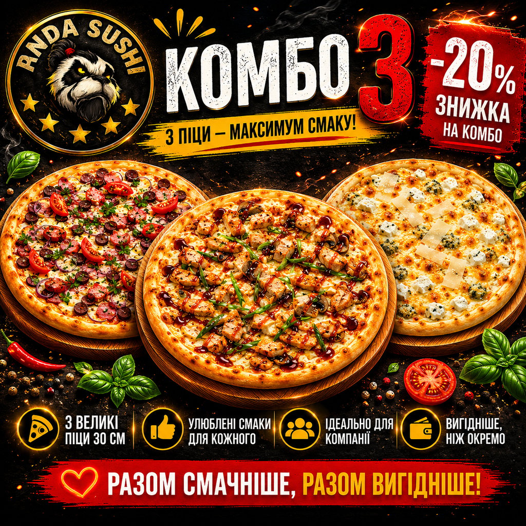Комбо 3 Піци 