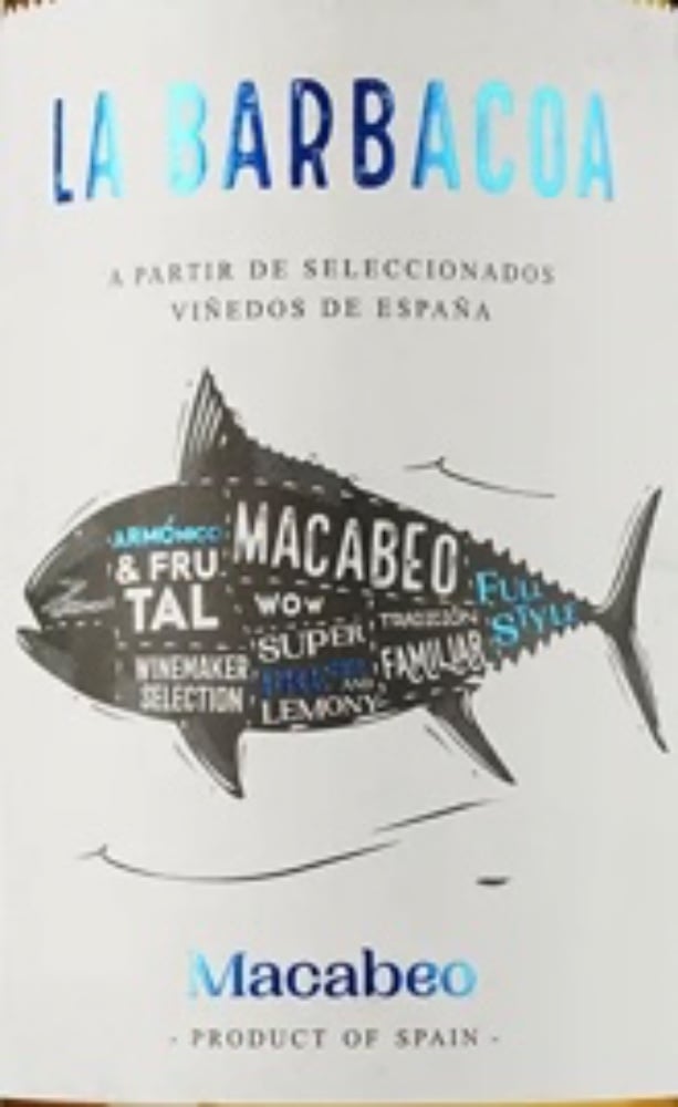 Вино La Barbacoa Macabeo, біле, сухе, 11,5%, 0,75l