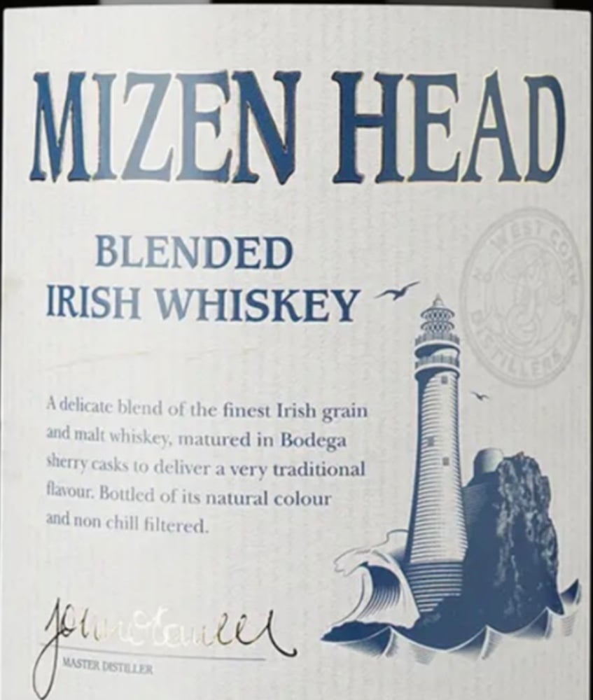 Віскі Mizen Head Blended Irish Whiskey 40% 0.7
