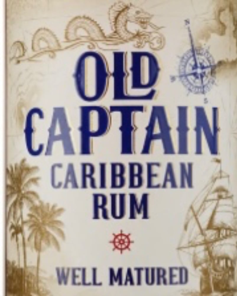 Ром Old Captain Caribbean Brown Rum  50 ml