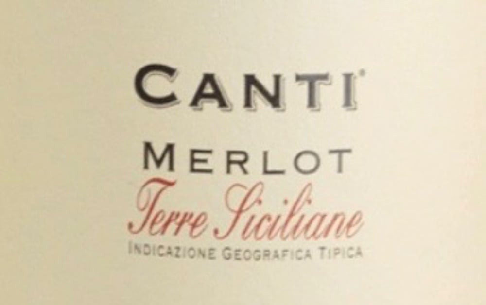 Вино Canti Merlot Terre Siciliane красное сухое 0.75 л 