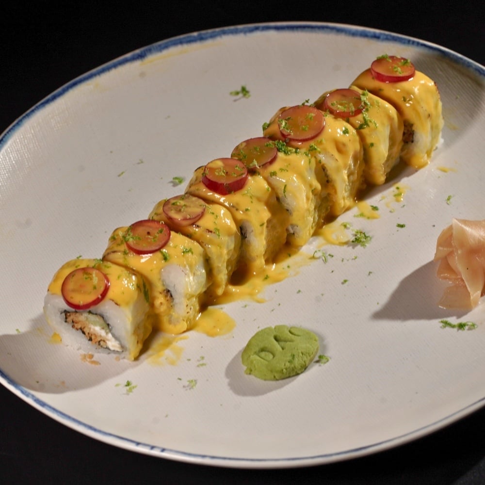 Smoked squid roll