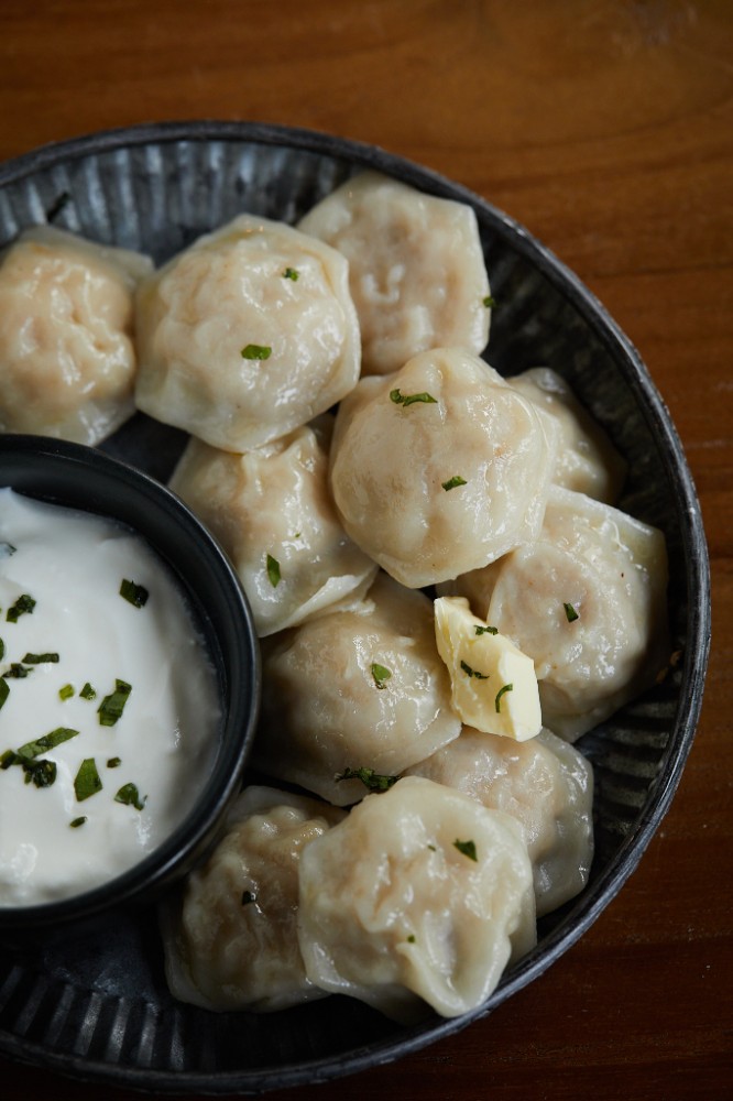 Boiled chicken dumplings