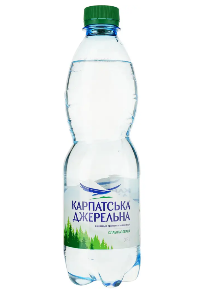 Вода мінеральна Карпатська Джерельна сильногазована 0.5 л