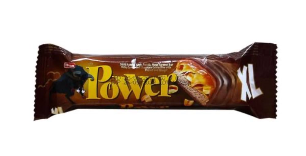 Батончик Elvan POWER з нугою, карамеллю та арахісом 50 г