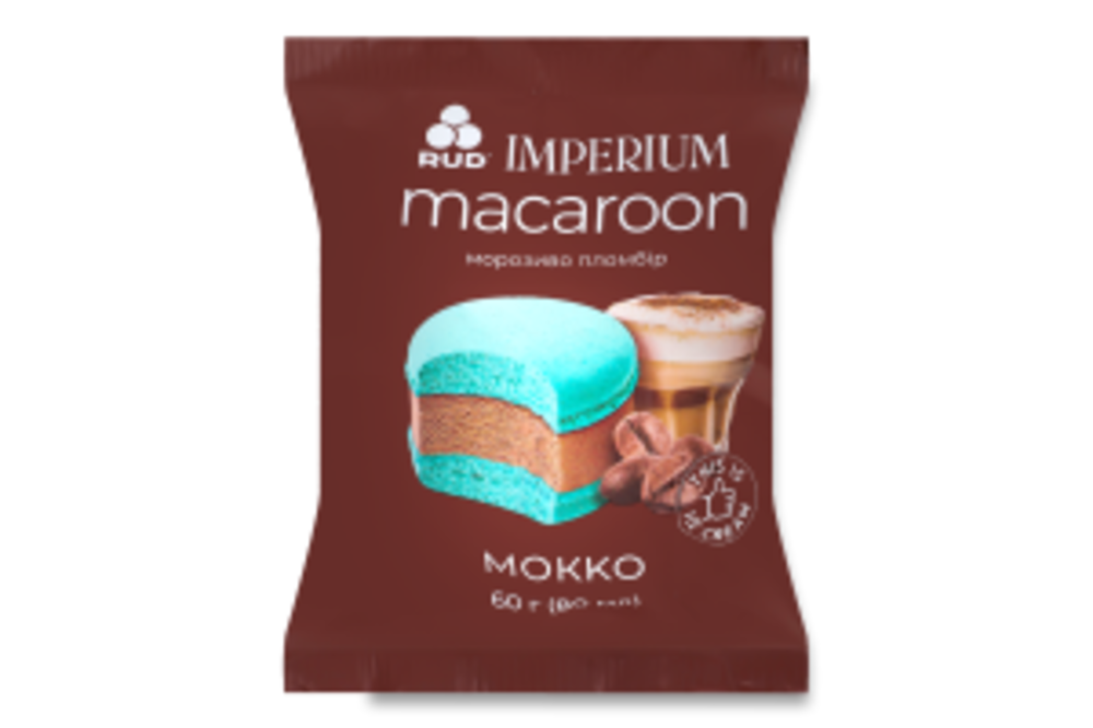 Морозиво пломбір Мокко Макарун Rud 60г