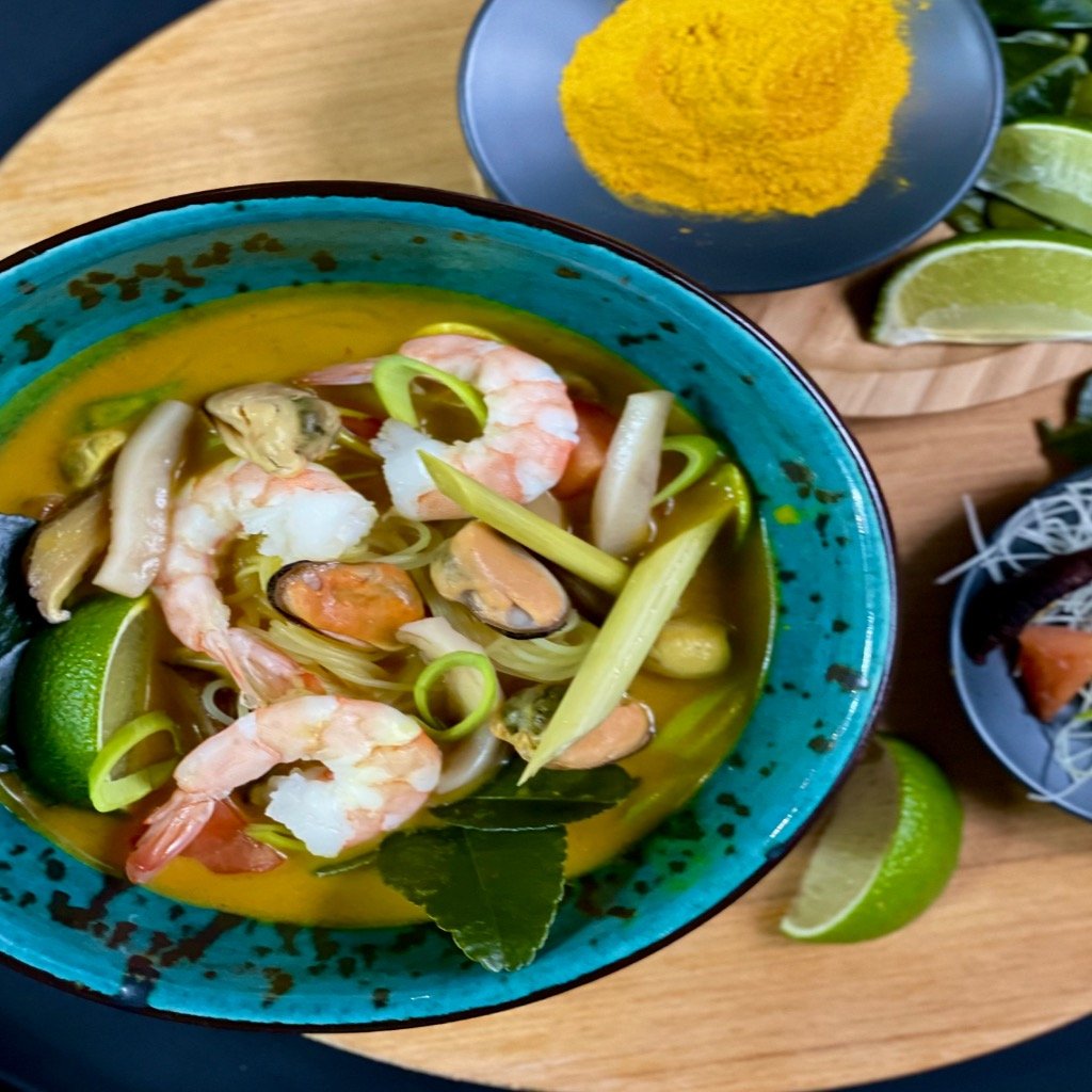 Суп Лакса з морепродуктактами/400 г 🌶️(знижка 20% з понеділка по п'ятницю 288 грн)