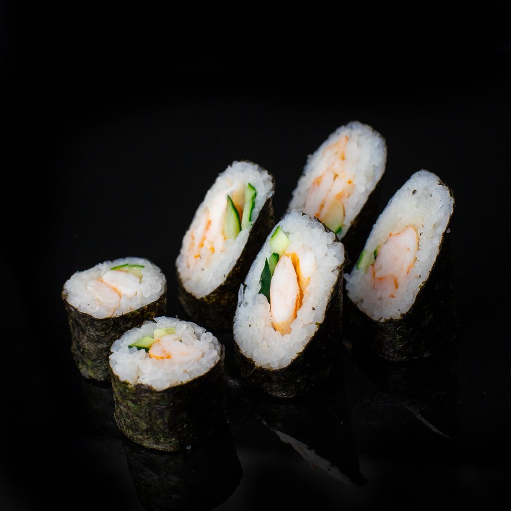 Маки з креветкою (110 г / 6 шматочків)