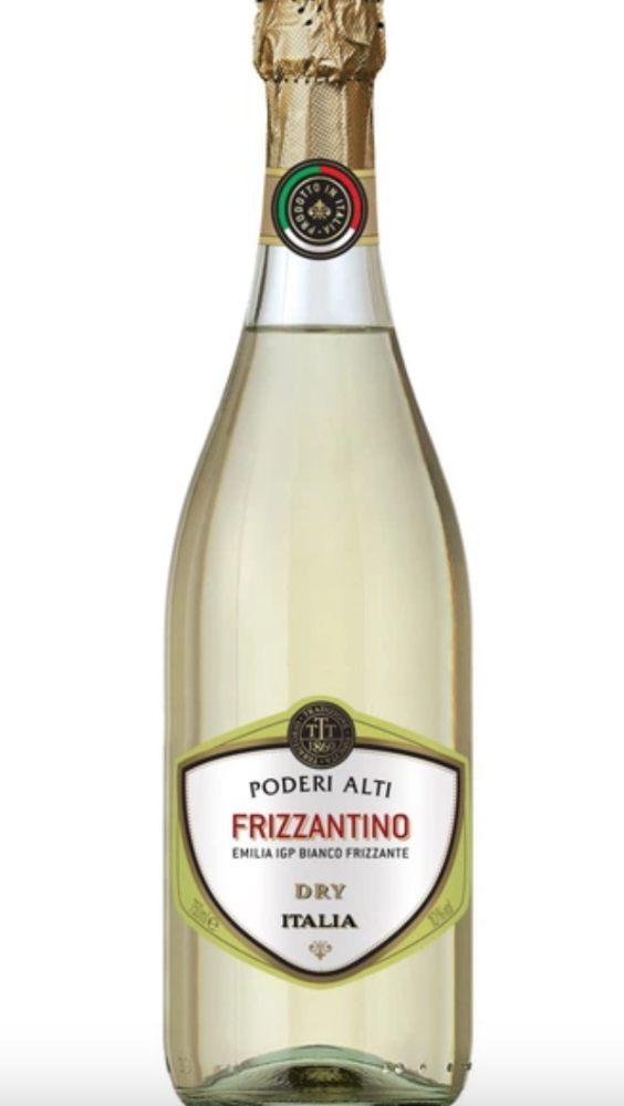Вино “Frizzantino” Emilia IGP, Frizzante, Bianco, Seco (Dry) /Poderi Alti/ 0,75