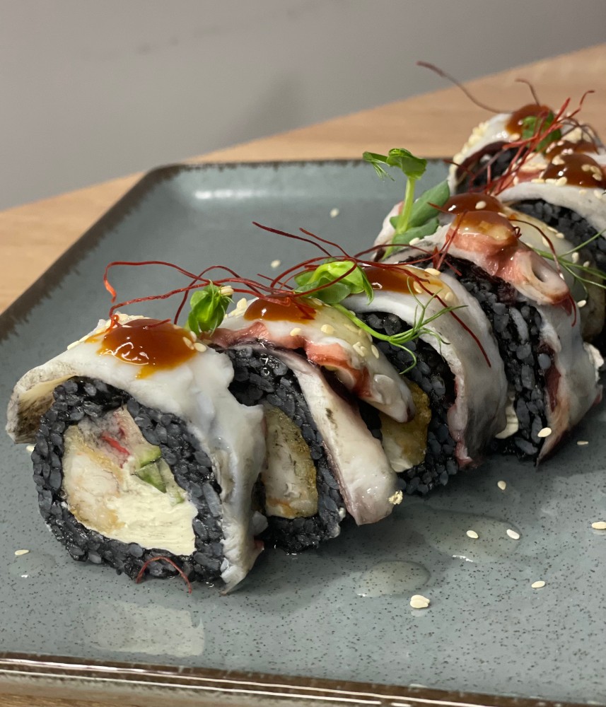 Black TAKO (восьминіг) з темпурною креветкою