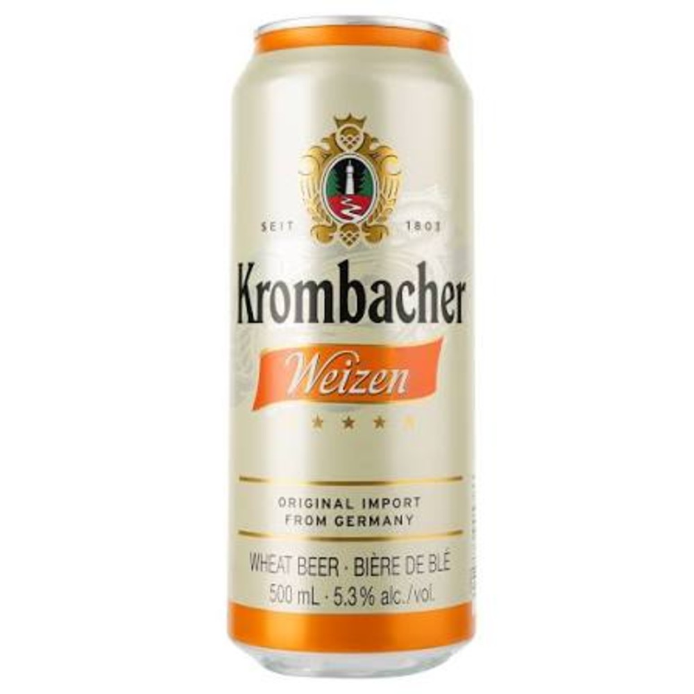Пиво Krombacher Weizen з/б 0.5л