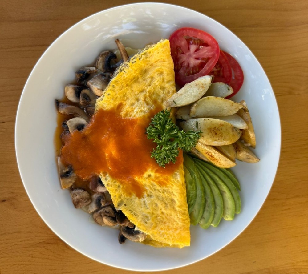 Omelette de champiñones con queso