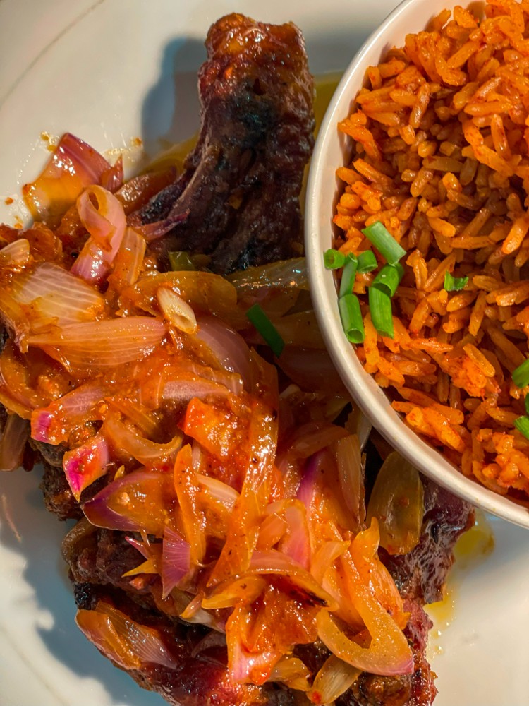 Spicy Grilled Chicken Jollof