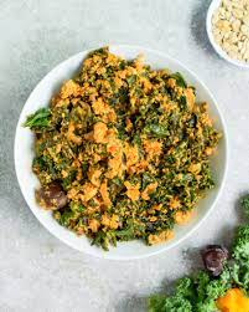 Palava Sauce, Boiled Yam / Plantain