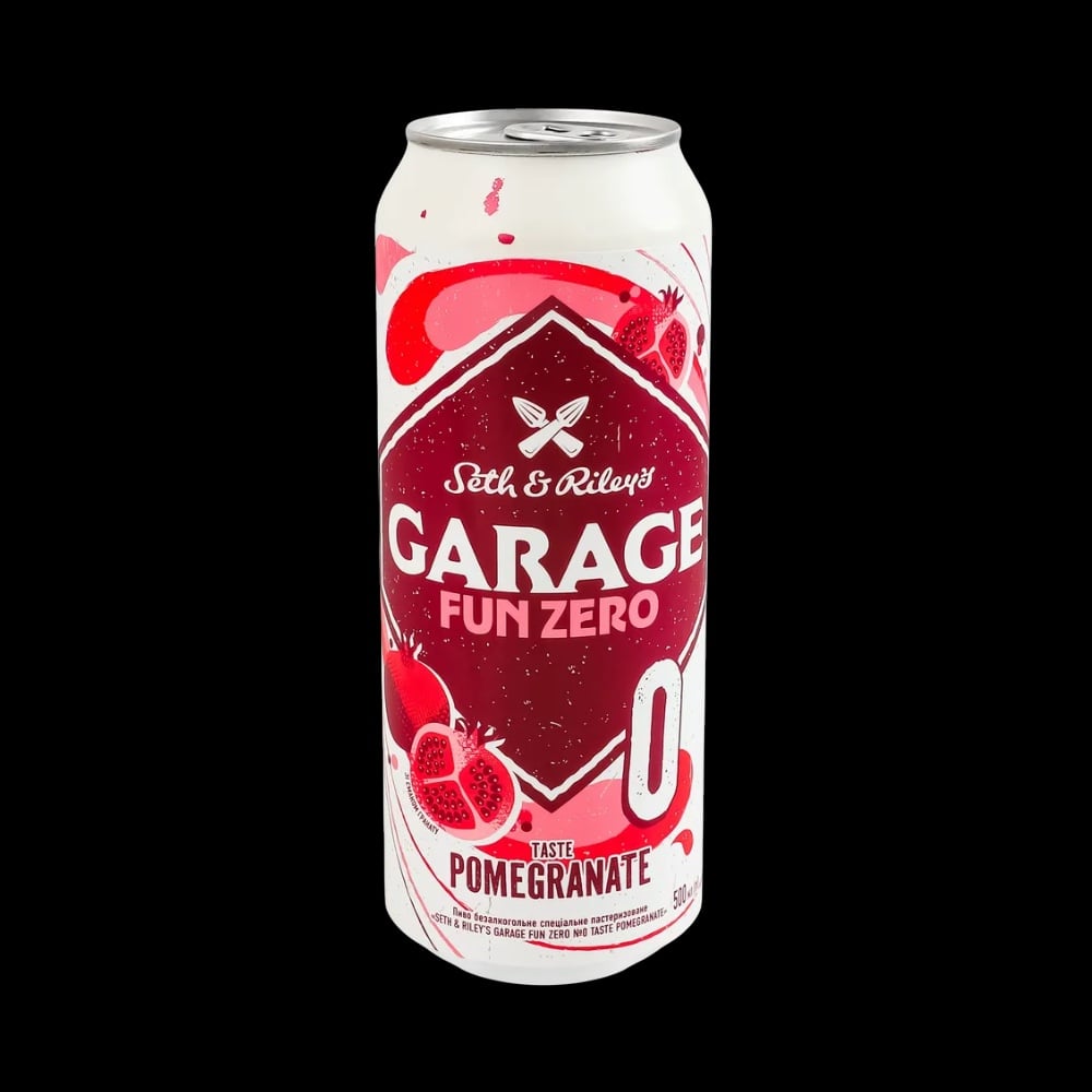 Пиво б/а "Garage fan zero №0 гранат" 0,5л з/б