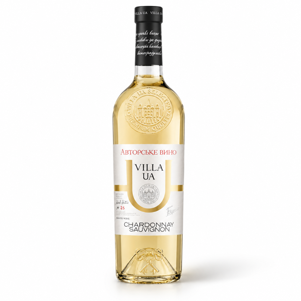 Вино Villa UA Chardonnay Sauvignon біле сухе