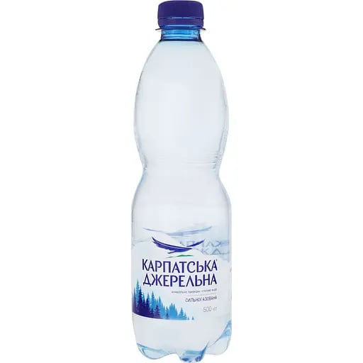 Вода мінеральна "Карпатська Джерельна" сильногазована 0.5 л