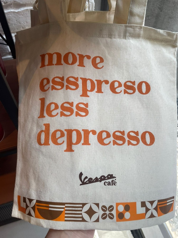 Bolsa "MORE ESSPRESSO LESS DEPRESSO "