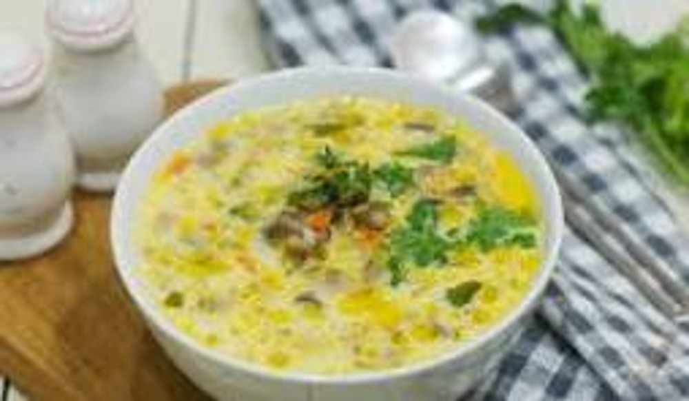 Вершковий суп з овочами та куркою Охматдит