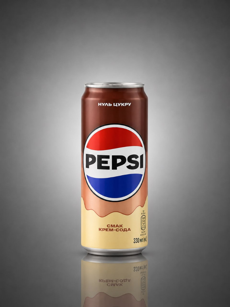 Pepsi крем-сода, 330 мл, з/б